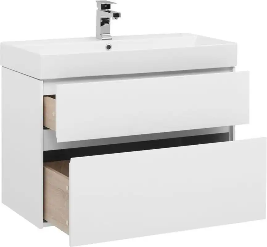 Тумба под раковину Aquanet Бруклин 85 белый 203960 фото 5