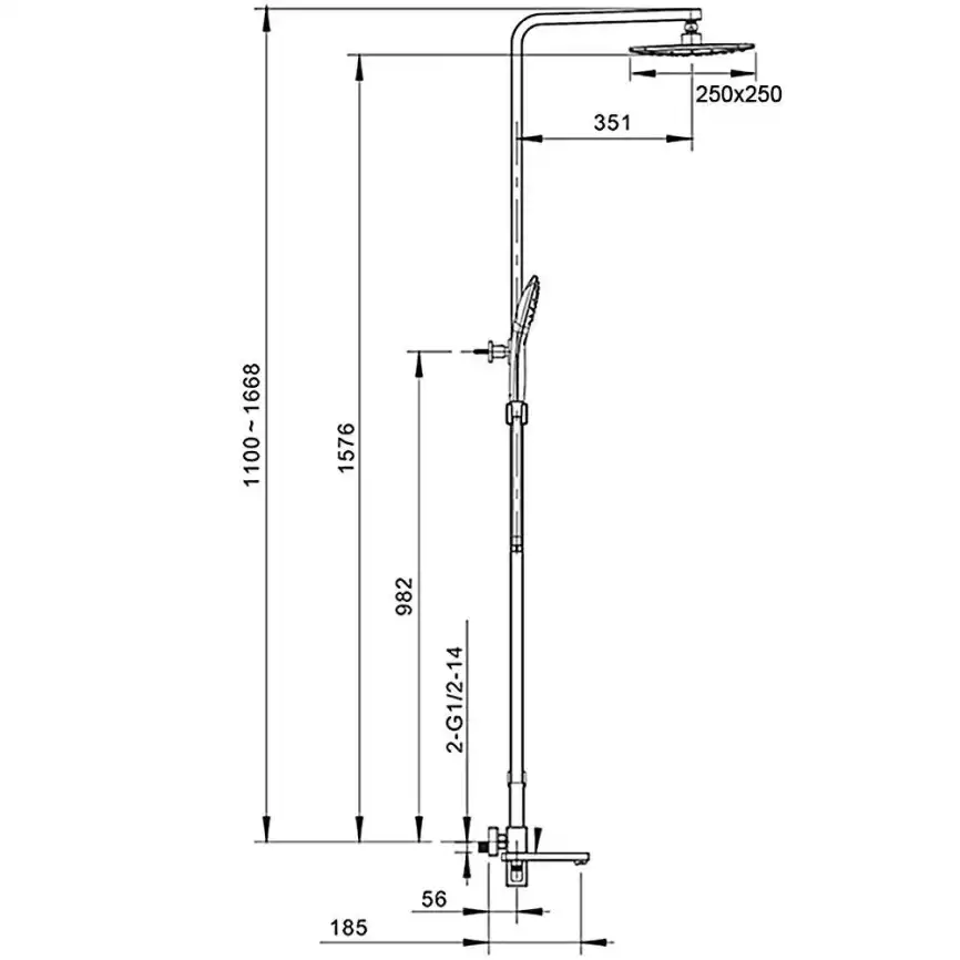 Душевая система Gappo G2417-8  с поворотным изливом, Хром / Белый фото 16