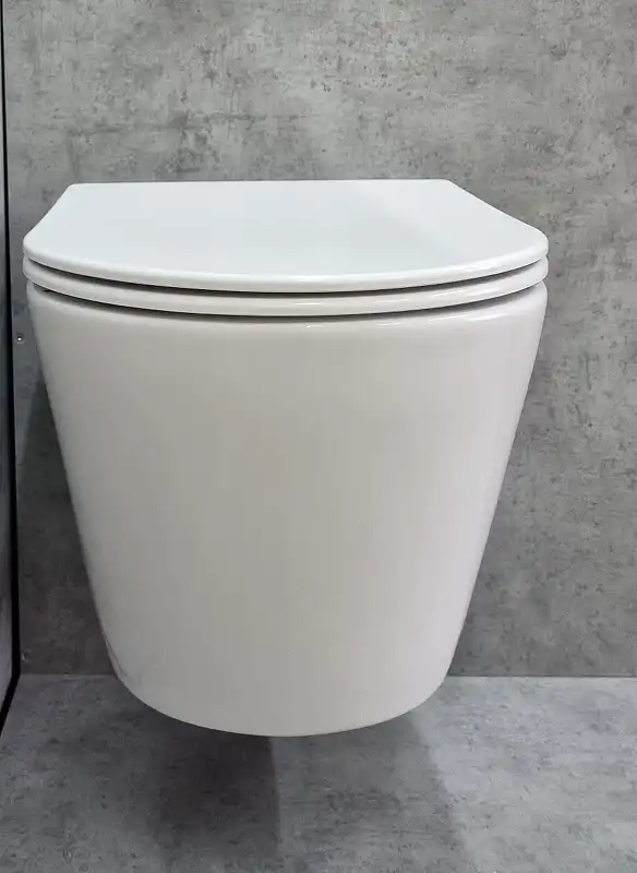 Унитаз подвесной CeramaLux TR5178, безободковый с крышкой микролифт (Система смыва торнадо) фото 3