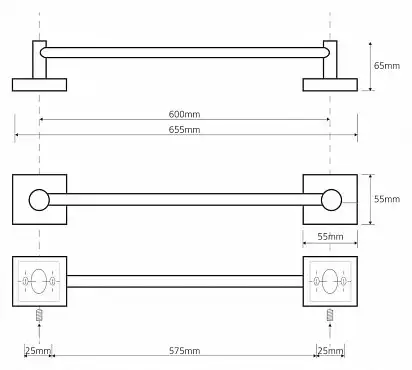 Полотенцедержатель 65 cм BEMETA BETA хром 132104042 фото 2