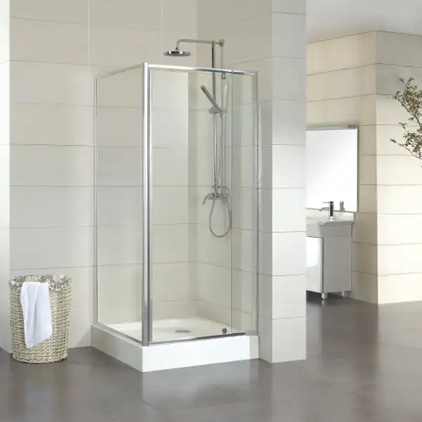 Душевой уголок Sole Cube 90х90/100 профиль Хром стекло прозрачное фото 1