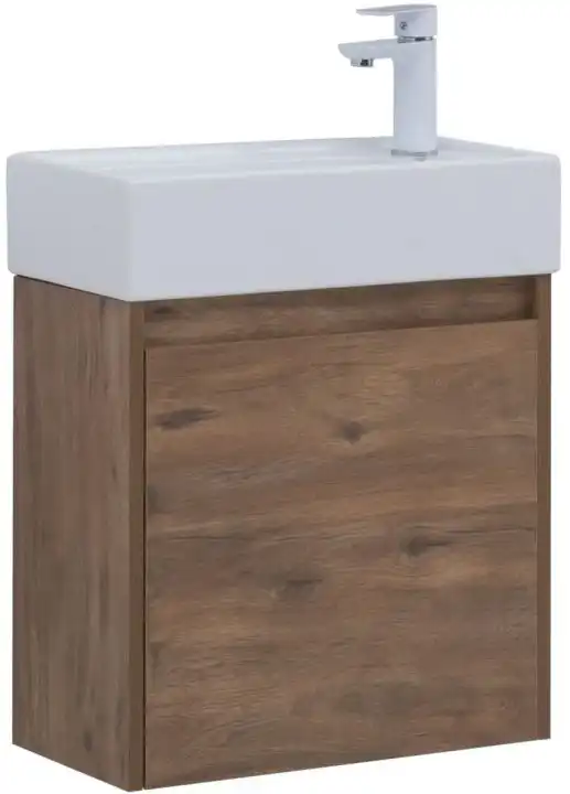 Тумба под раковину Aquanet Nova Lite 50 дуб рустикальный (1 дверца) 298855 фото 1