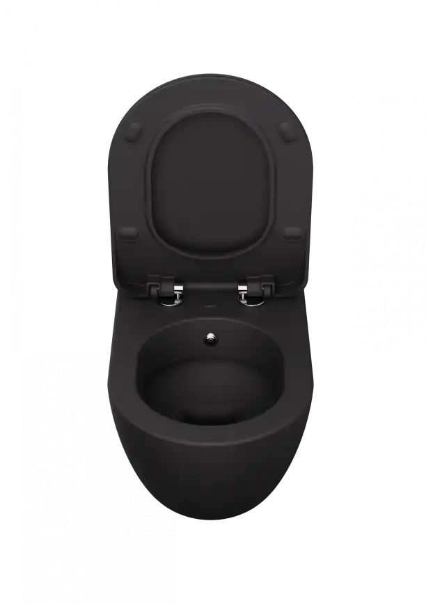 Унитаз подвесной с биде Creavit Free FE320-00AM00E-0000 с сиденьем микролифт Антрацит матовый фото 3