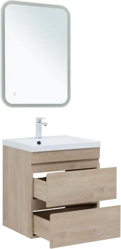 Тумба под раковину Aquanet Нота New 60 дуб светлый 334197 фото 6