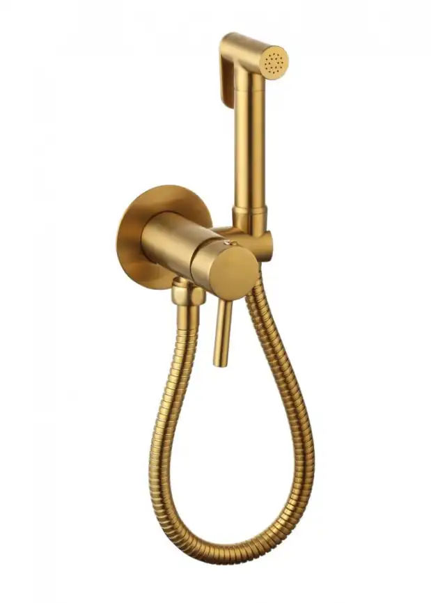 Гигиенический душ со смесителем CeramaLux KRS/007, цвет матовое золото фото 1