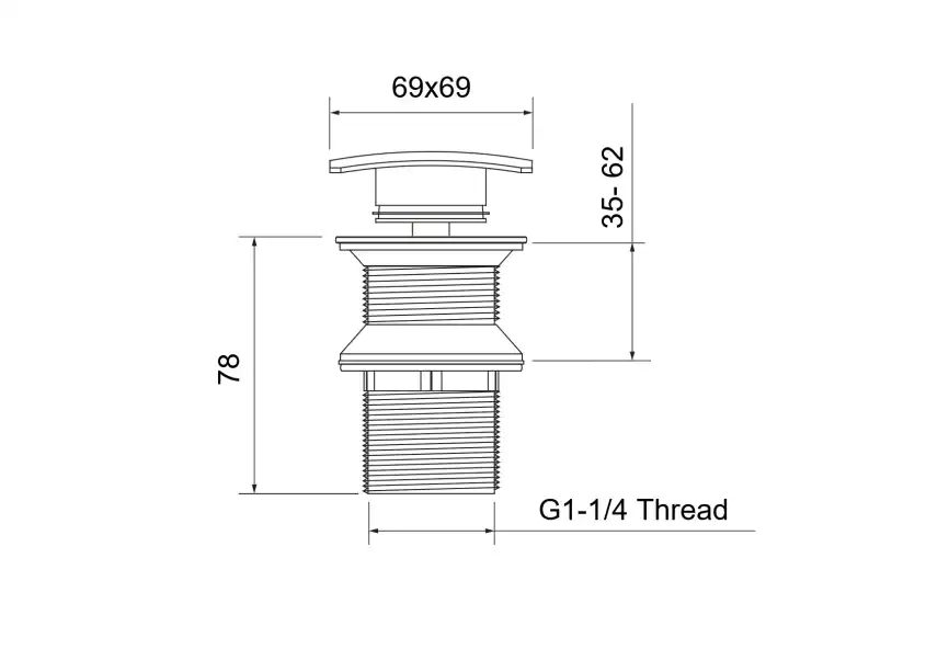 Донный клапан для раковины AQUATEK, матовый черный AQ6004MB фото 2