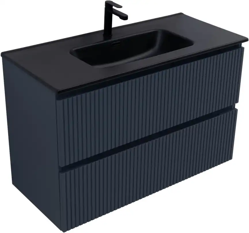 Тумба под раковину Aquanet Джейн (Flat) 100 маренго, подвесная, 335431 фото 5