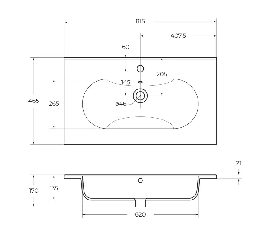 Керамическая раковина BelBagno LOVE LOV-800-LVB фото 3