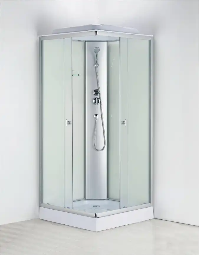 Душевая кабина Loranto 100х100 CS-992EATM/W-100, низкий поддон, цвет профиля матовый хром фото 2