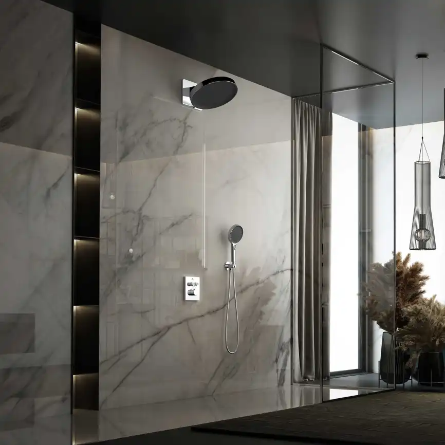 Душевая система  Vincea Inspire VSFW-3I21MT3CH VSFW-3I21MT3CH  с термостатом, встраиваемая, хром фото 2