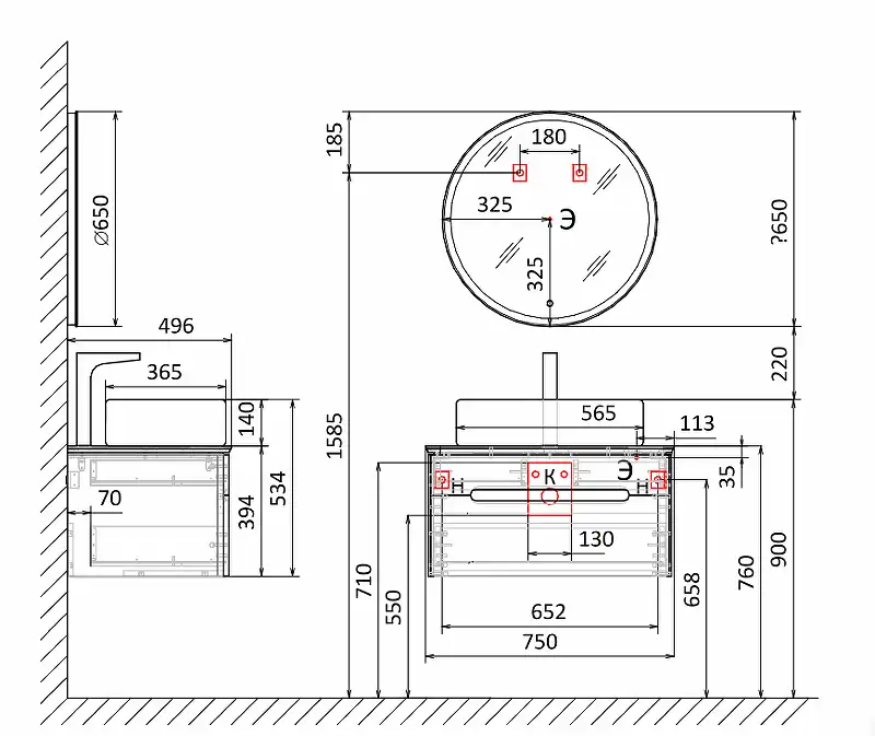 Тумба под раковину Jorno SHINE 75 Shi.01.75/P/W Белая фото 9