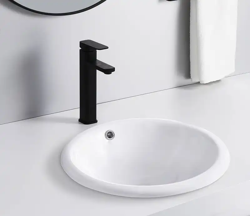 Умывальник CeramaLux 1203 500х420х215 Полувстраиваемая цвет Белый фото 1