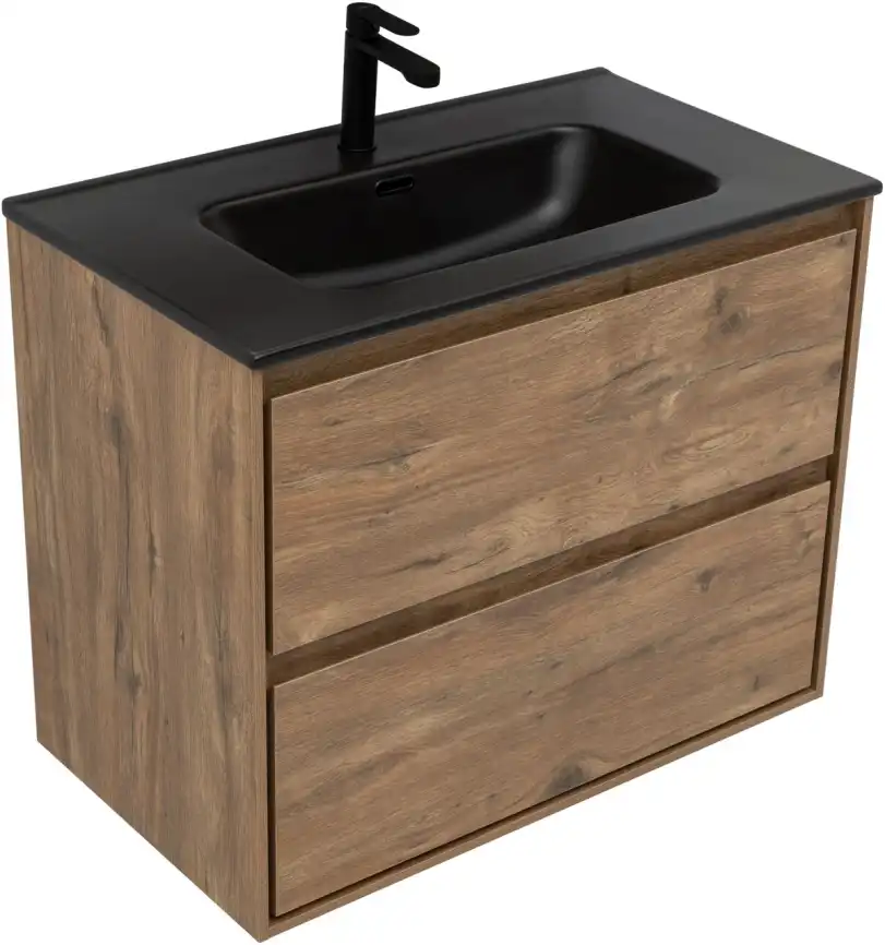 Тумба под раковину Aquanet Милан 80 дуб рустикальный, подвесная, 336379 фото 5