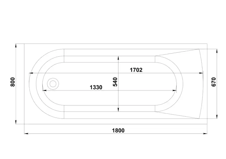 Ванна из искусственного мрамора Bas Афина 180х80, белый глянец фото 8