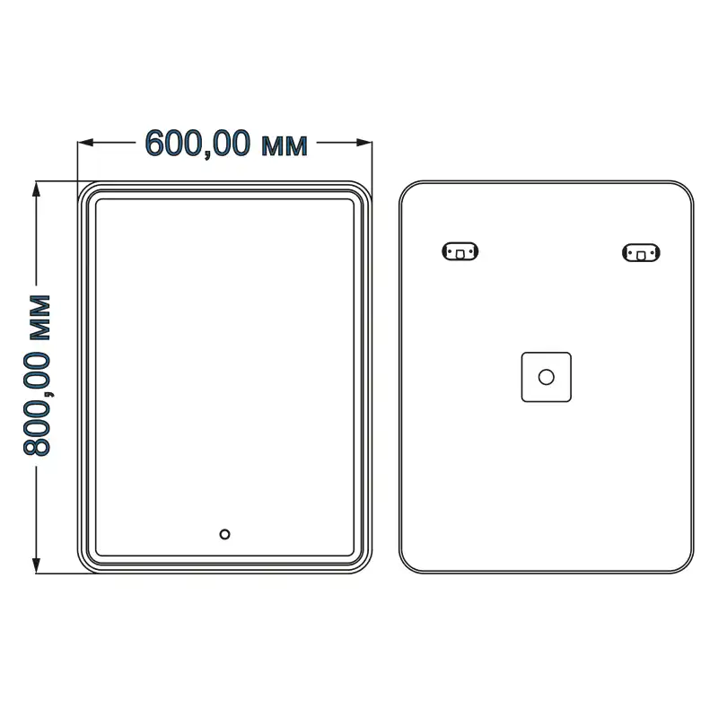 Зеркало Azario Adriana 60х80 CS00066638 с подстветкой, сенсорный выключатель с функцией диммера фото 4