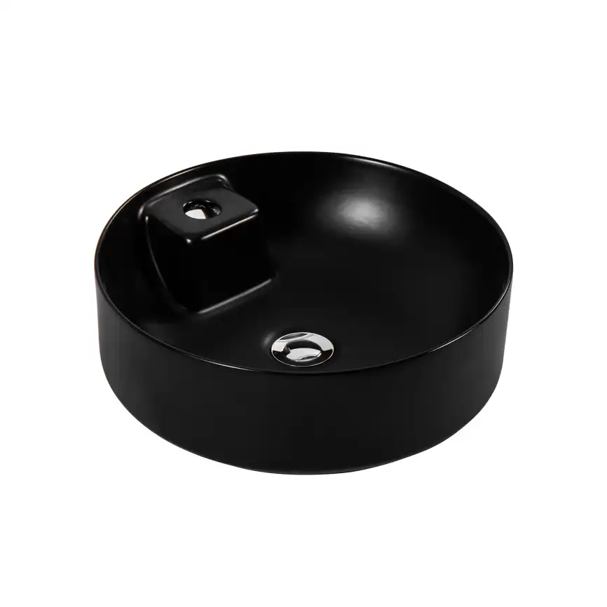 Раковина накладная Aquatek Европа 40,5х40,5х14 AQ5212-MB, Черная матовая фото 3