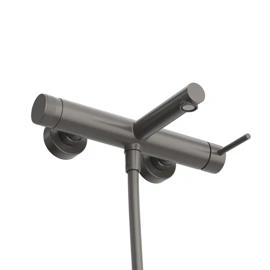 Смеситель для ванны и душа Cezares RELAX-VD-GM, Оружейная сталь фото 3