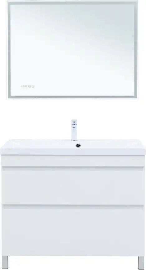 Тумба под раковину Aquanet Нота New 100 белый глянец, 344150 фото 6