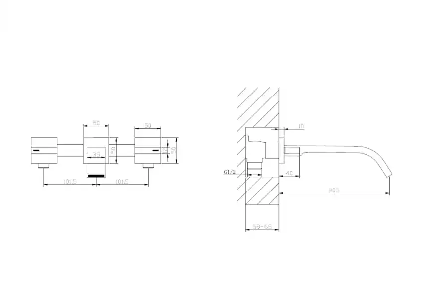 Смеситель для раковины Abber Wasserfall AF8612 встраиваемый, с внутренней частью, Хром фото 3