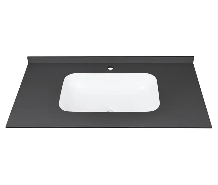 Раковина мебельная AVS Шарм 100x56 белая/черная фото 2