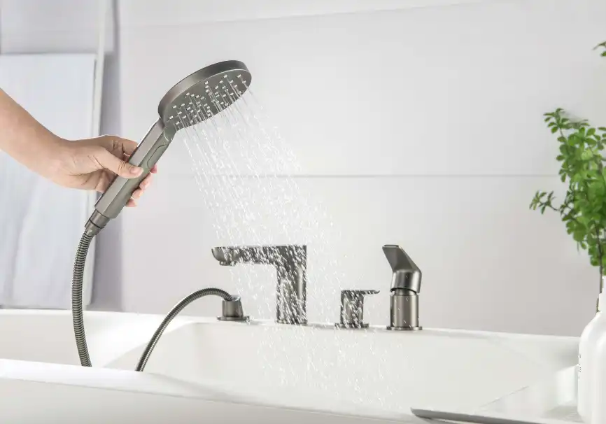 Смеситель на борт ванны Aquatek Бетта AQ1148BGM, Оружейная сталь фото 9