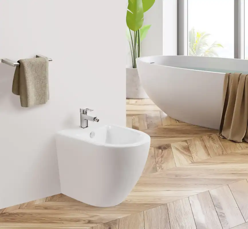 Биде напольное BelBagno SFERA-R BB2141B, Белый фото 5