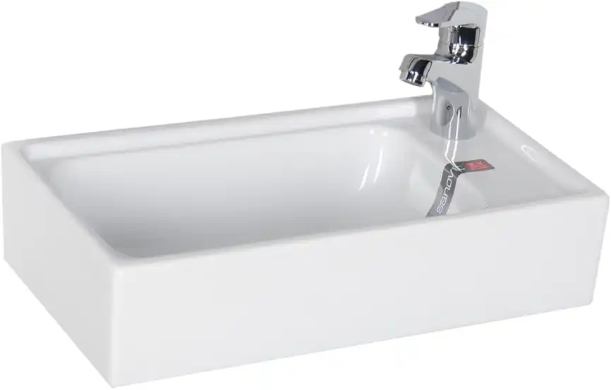 Раковина Sanovit Top counter 50 7045-KL прямоугольная, Белая глянцевая фото 1