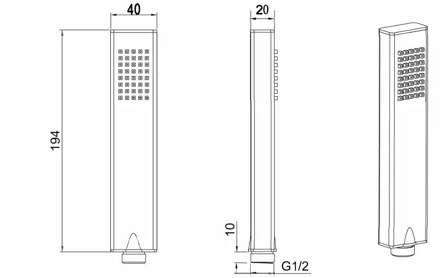 Душевая лейка Allen Brau Infinity 5.21022-31 черный матовый фото 2