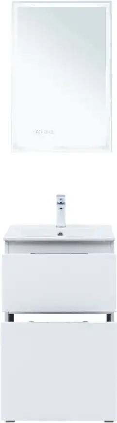 Тумба под раковину Aquanet Алвита New 50 напольная, белый матовый, 344131 фото 14