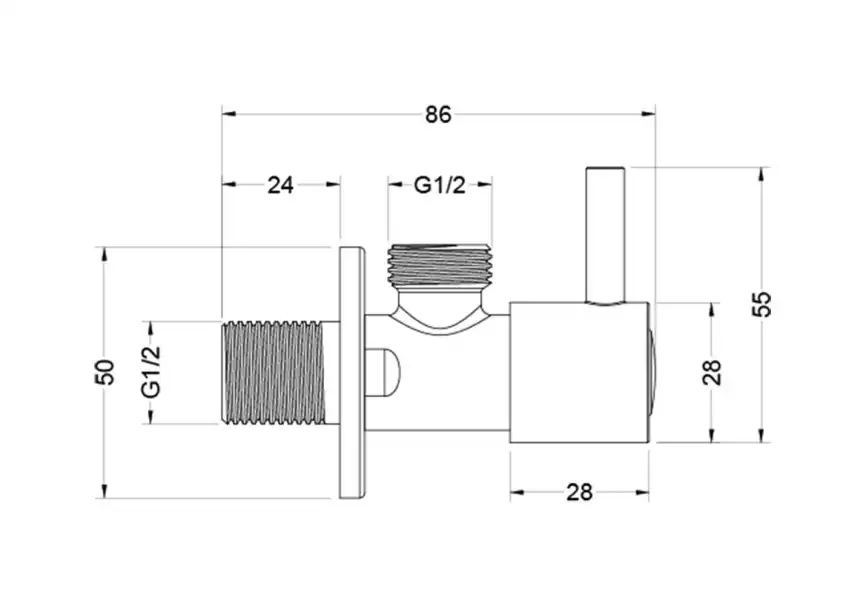 Запорный вентиль Aquatek угловой AQ2451BG, Золото матовое фото 2