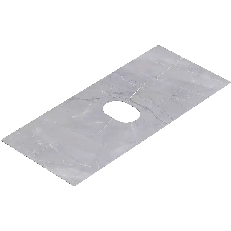 Тумба с раковиной подвесная Aqwella Geometria 100 GE01102GRM+STG1014X456GS, со столешницей серый камень, цвет серый фото 4