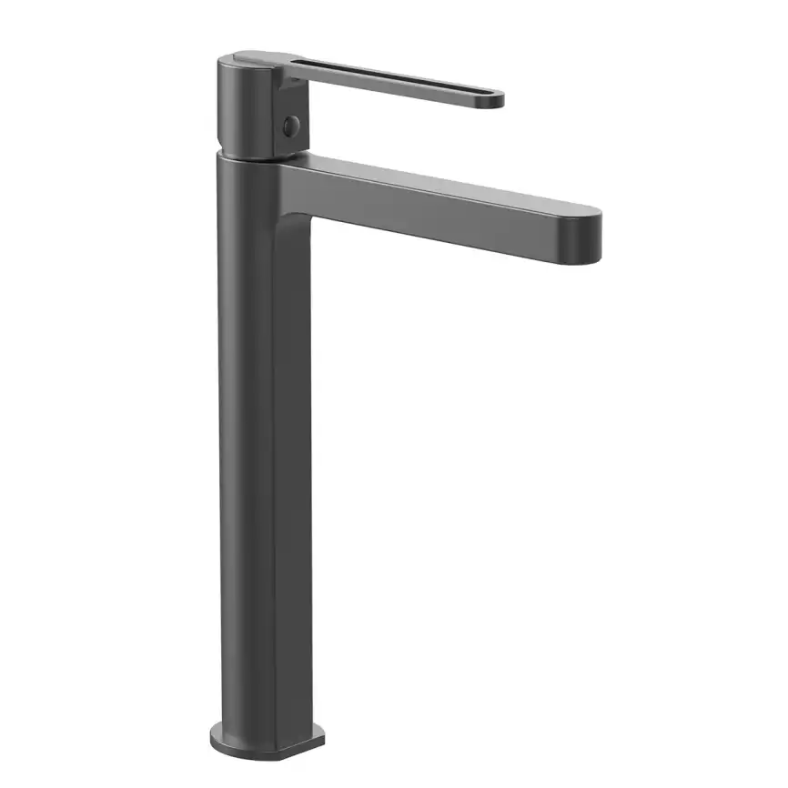 Смеситель для раковины Vincea Rondo VBF-1R2GM однорычажный, вороненая сталь фото 2