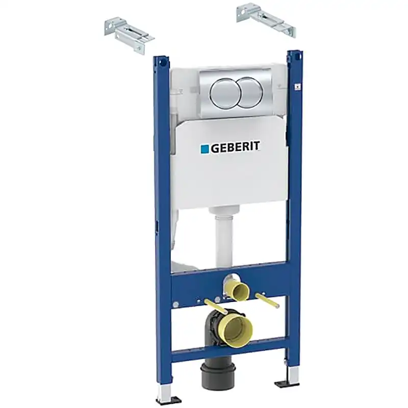 Инсталляция Geberit Delta 458.149.21.1 для унитаза с клавишей смыва Хром глянцевый фото 1