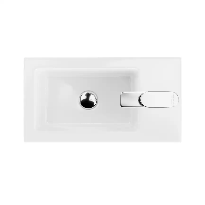 Раковина KERAMA MARAZZI LATO встраиваемая сверху, 50 см, белая глянцевая, LA.wb.50 фото 5