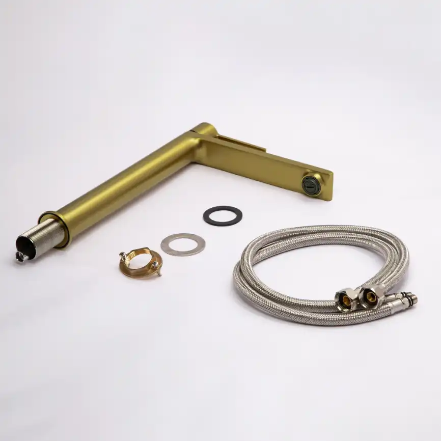 Смесители для раковины AVS Elegant 811-401-BG высокий, брашированное золото фото 12