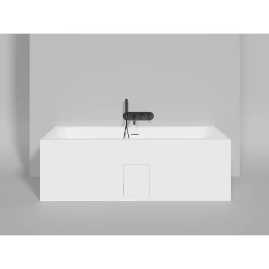 Ванна Salini ORLANDA AXIS KIT 180х80 103322M из материала S-Stone, Белая матовая фото 6