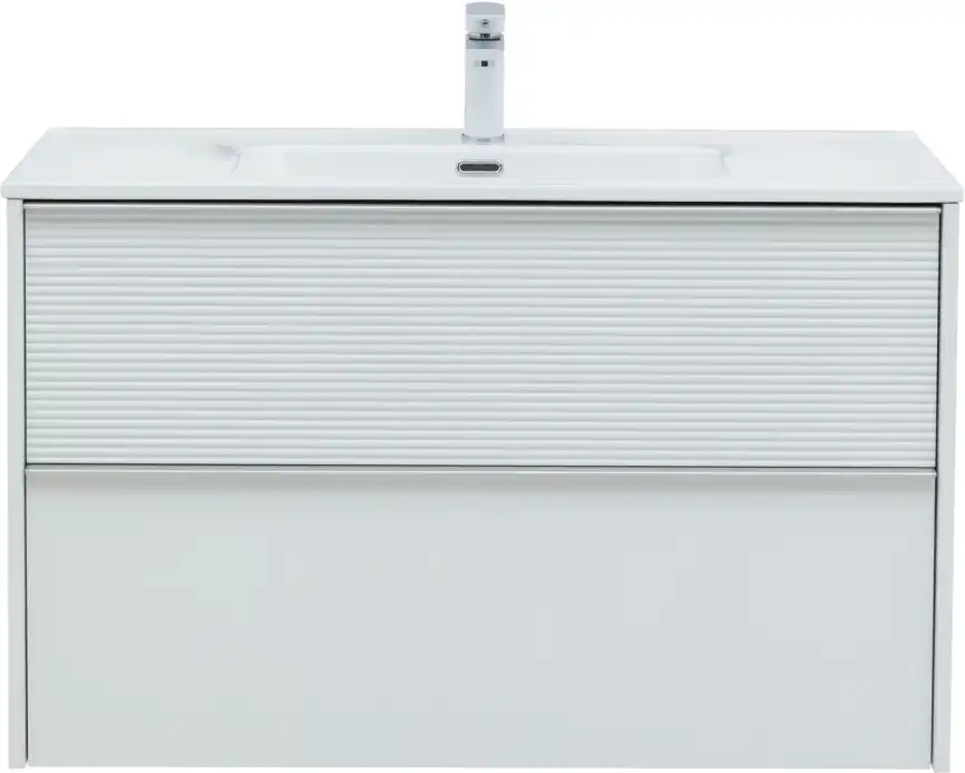 Тумба под раковину Aquanet Вита 100 белый матовый, подвесная, 330474 фото 8