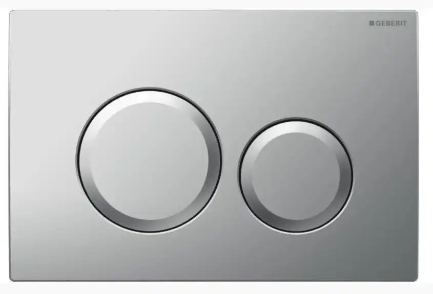 Кнопка смыва Geberit Delta 20 115.127.46.1 двойной смыв, пластик, матовый хром фото 1