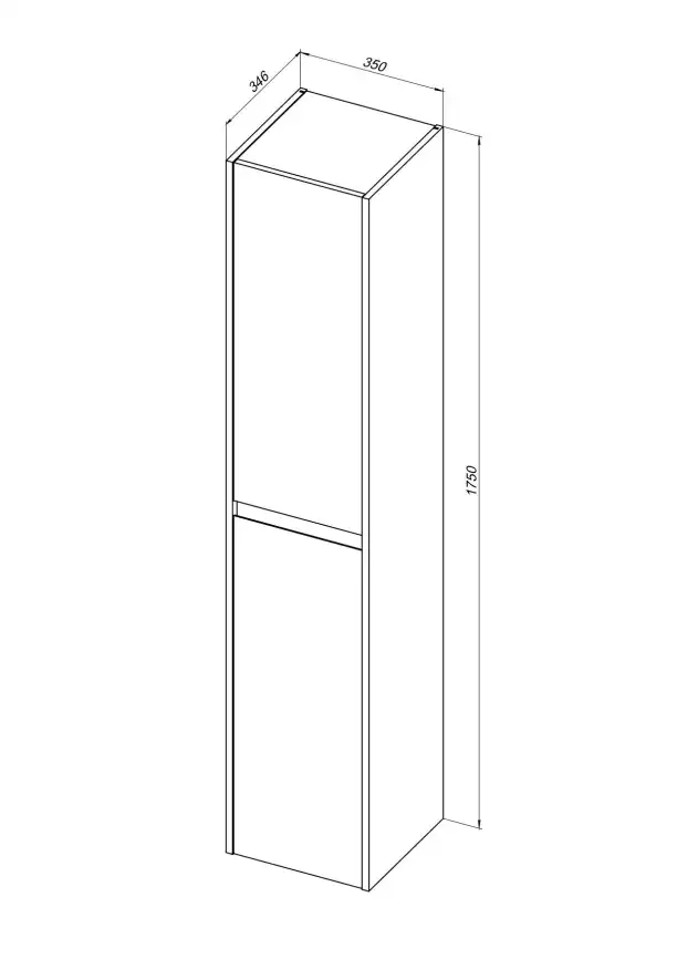 Шкаф-пенал для ванной Aquanet Nova Lite 35 дуб рошелье 242265 фото 2