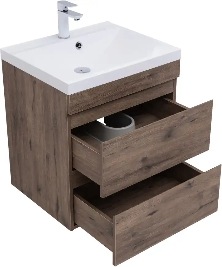 Тумба под раковину Aquanet Нота New 60 дуб веллингтон табак 334191 фото 4