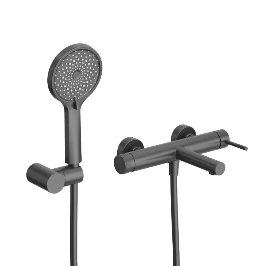 Смеситель для ванны и душа Cezares RELAX-VD-NOP, Черный матовый фото 2