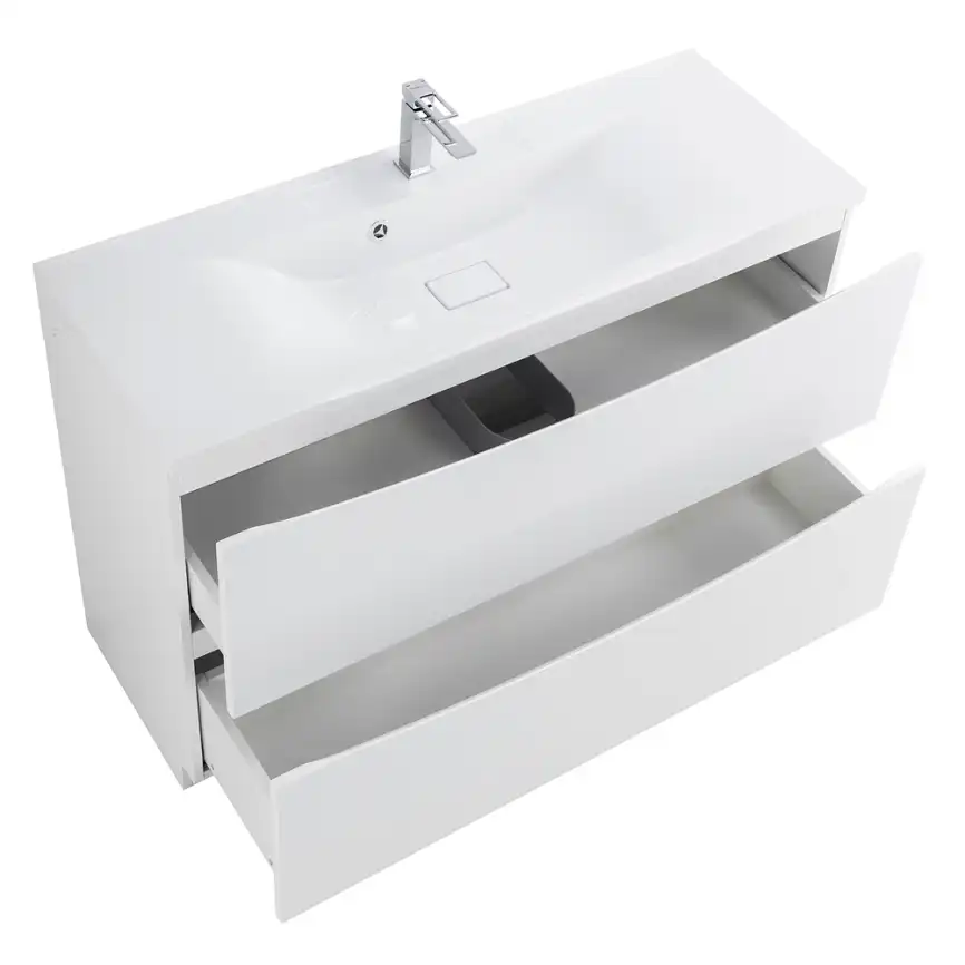 Тумба под раковину BelBagno MARINO-1200-2C-PIA-BL-P напольная Bianco Lucido фото 6