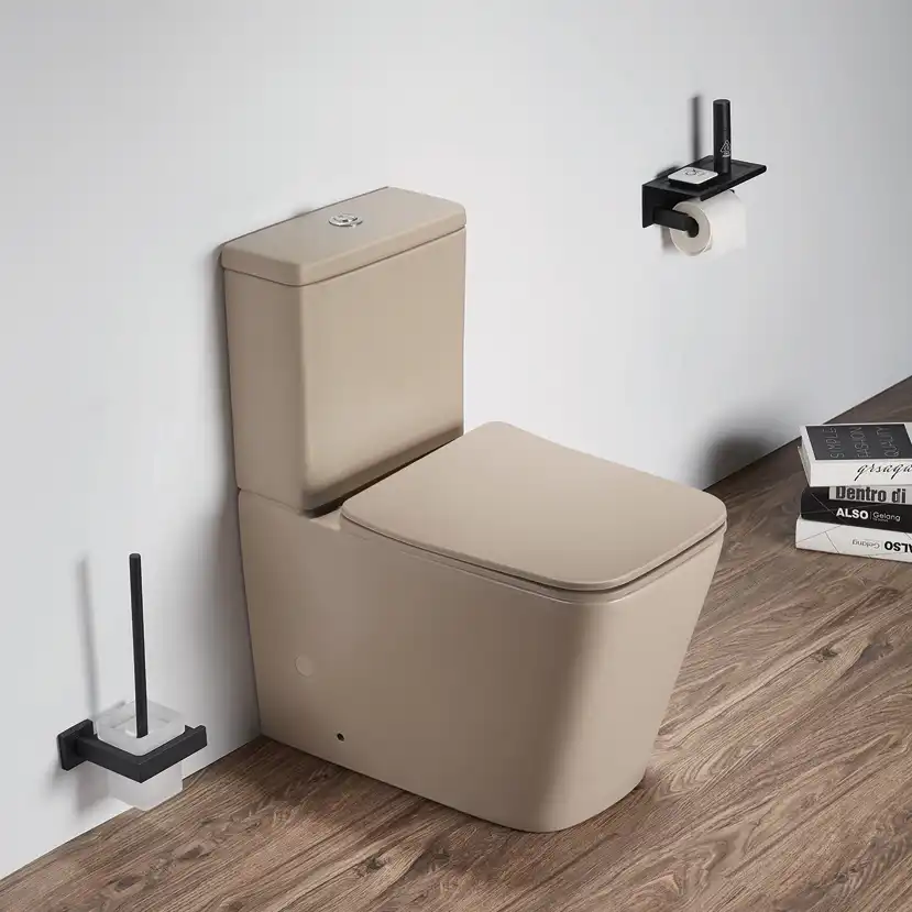 Унитаз-компакт AVS Атом 813-0001-MC безободковый, капучино матовый фото 2