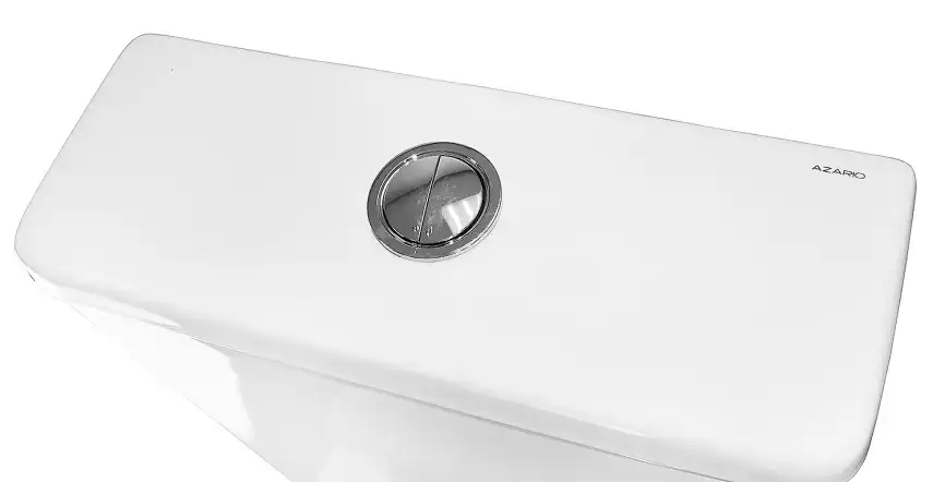 Унитаз-компакт Azario Quadro AZ-2175-1 напольный, безободковый, в комплекте с бачком и сиденьем микролифт, Белый глянцевый фото 10