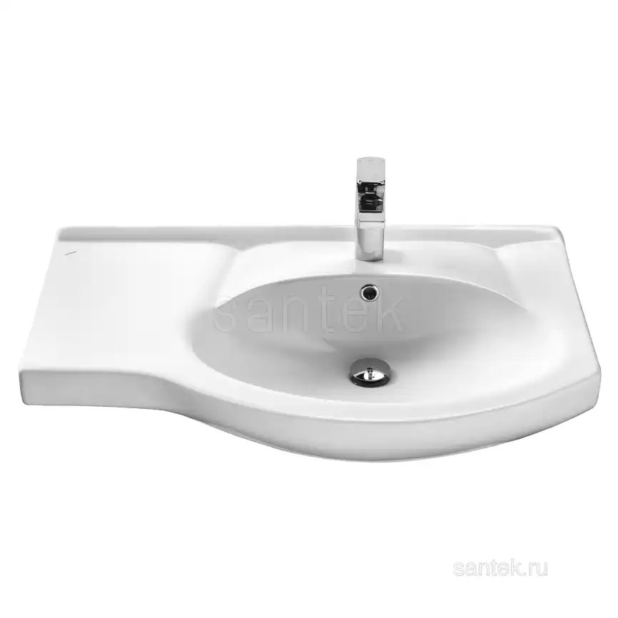 Раковина Santek Коралл 83 отверстие под смеситель 1WH110225 с левым крылом фото 2
