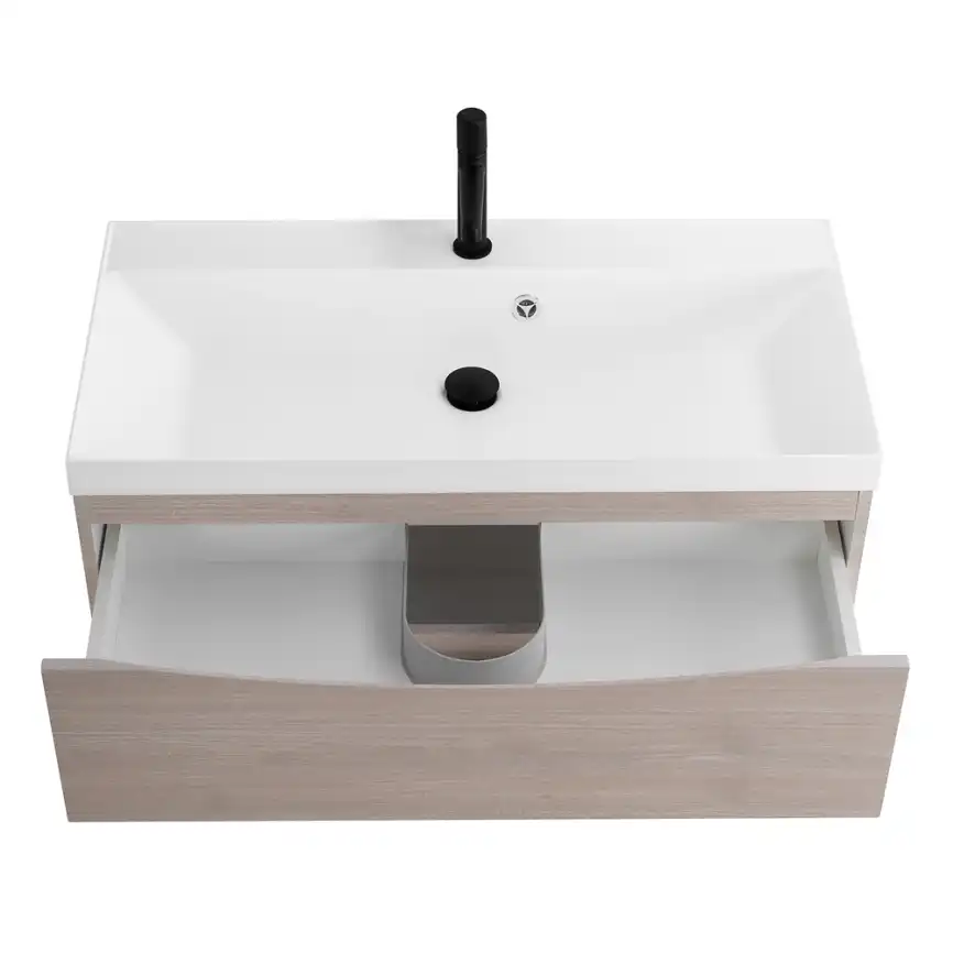 Тумба под раковину BelBagno MARINO-800-2C-SO-RG-P подвесная Rovere Grigio фото 11