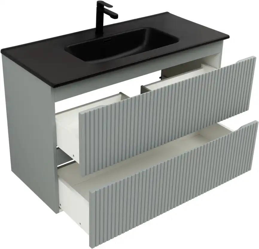 Тумба под раковину Aquanet Джейн (Flat) 100 мисти грин, подвесная, 335436 фото 4