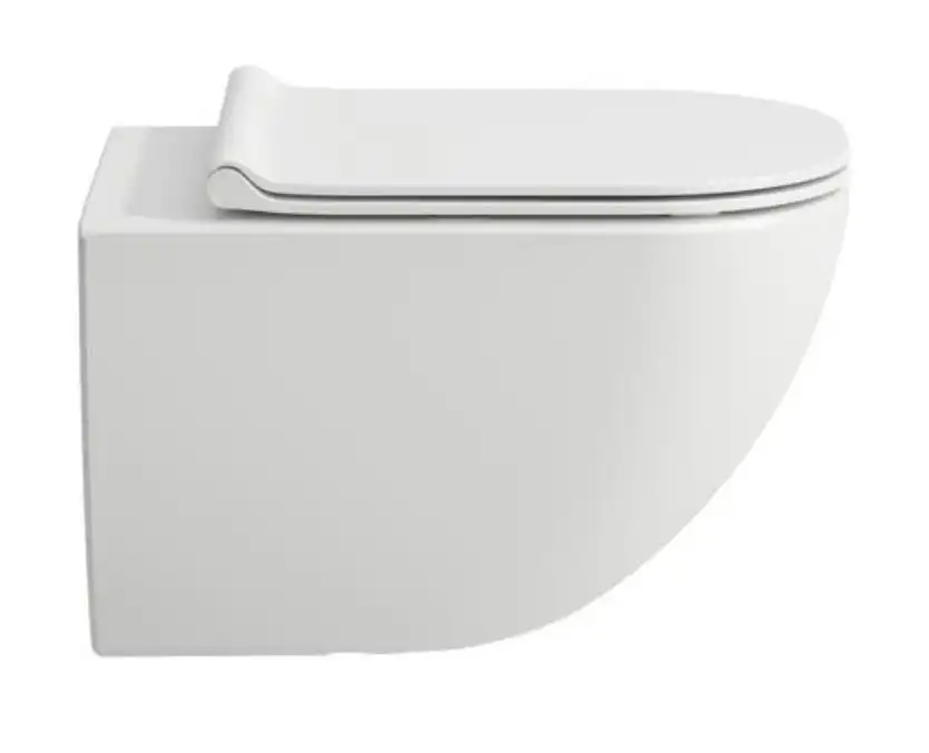 Подвесной унитаз Laufen Basal Combipack 8.66E1.0.000.000.1, безободковый, с тонким сиденьем микролифт фото 4