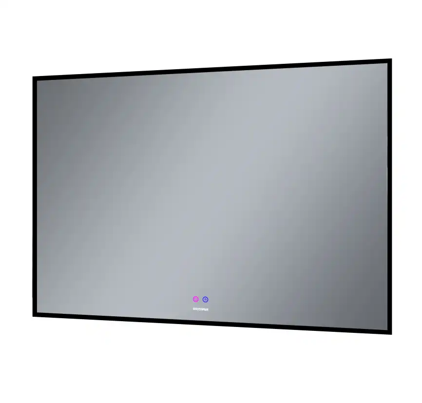 Зеркало Grossman PRAGMA-норма BLACK 100х80 18100802 с подстветкой, сенсорный выключатель, с подогревом, Черный матовый фото 1