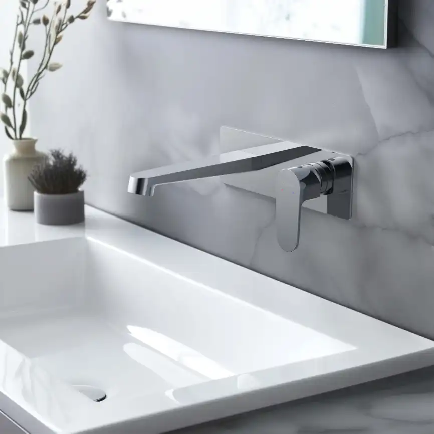 Смеситель для раковины Aquatek Оберон AQ1213CR встраиваемый, с внутренней частью, Хром фото 6